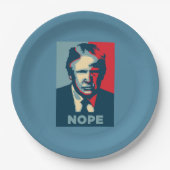 Assiettes En Carton Plaque de papier Trump Nope (Devant)