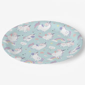 Assiettes En Carton Plaque de papier Unicorne (Angle)