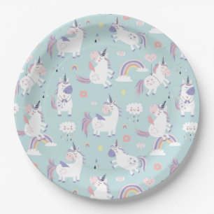Assiettes En Carton Plaque de papier Unicorne