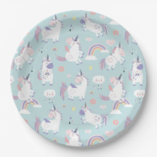 Assiettes En Carton Plaque de papier Unicorne