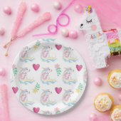 Assiettes En Carton Plaque de papier Unicorne (Fête)
