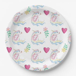 Assiettes En Carton Plaque de papier Unicorne