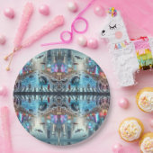 Assiettes En Carton Plaque de papier urbain futuriste (Fête)