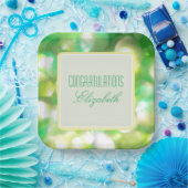 Assiettes En Carton Plaque de papier vert (Fête)