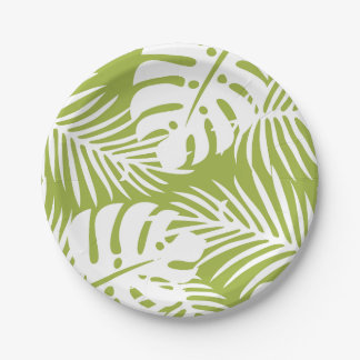 Assiettes En Carton Plaque de papier vert et blanc