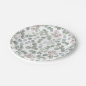 Assiettes En Carton Plaque de papier vert Eucalyptus sauge (Angle)