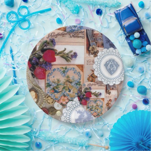 Assiettes En Carton Plaque de papier victorienne (Fête)