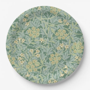 ASSIETTES EN CARTON PLAQUE DE PAPIER : WILLIAM MORRIS : ALGUES
