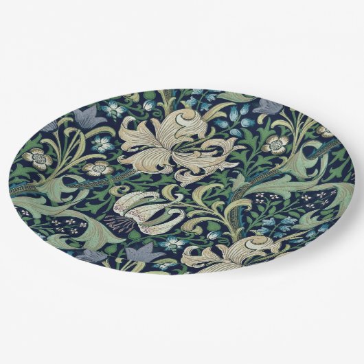 ASSIETTES EN CARTON PLAQUE DE PAPIER : WILLIAM MORRIS : HONEYSUCKLE (Angle)