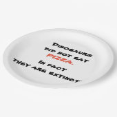 Assiettes En Carton Plaque de pizza amusante (Angle)