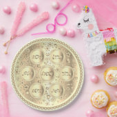 Assiettes En Carton Plaque de séchage Gold Passover - Plaques de papie (Fête)