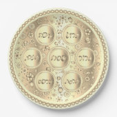 Assiettes En Carton Plaque de séchage Gold Passover - Plaques de papie (Devant)