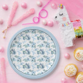 Assiettes En Carton Plaque de sensibilisation du MME/CFS bleu dimanche (Fête)