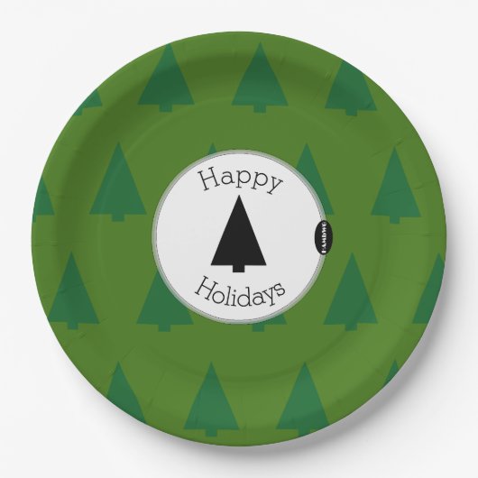 Assiettes En Carton Plaque de souper des arbres de Noël HAMbyWG (Devant)
