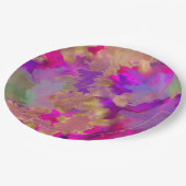 Assiettes En Carton Plaque d'impression en marbre d'alcool rose, viole (Angle)