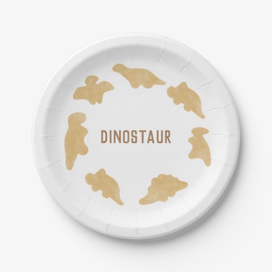 Assiettes En Carton Plaque Dino Nugget (Devant)