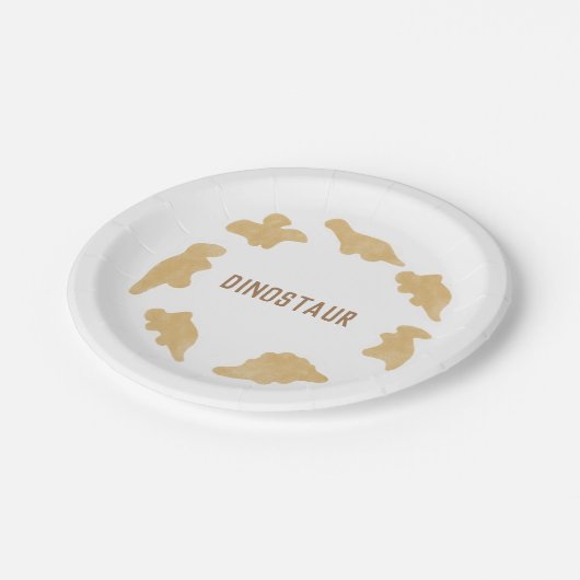 Assiettes En Carton Plaque Dino Nugget (Angle)