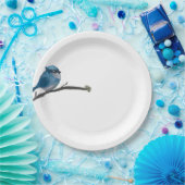 Assiettes En Carton Plaque d'oiseaux bleu (Fête)