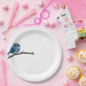 Assiettes En Carton Plaque d'oiseaux bleu (Fête)
