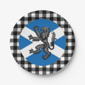 Assiettes En Carton Plaque écossaise, Rampant, plaid, Écosse (Devant)