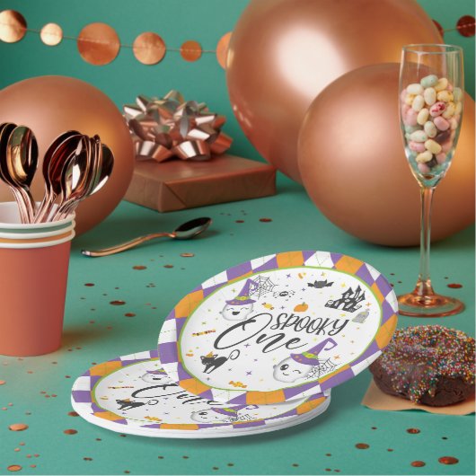 Assiettes En Carton Plaque éffrayant papier - Blanc (Multi)