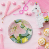 Assiettes En Carton Plaque en papier 7" Rose Lily (Fête)