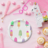 Assiettes En Carton Plaque en papier à Popsicle de crème glacée (Fête)