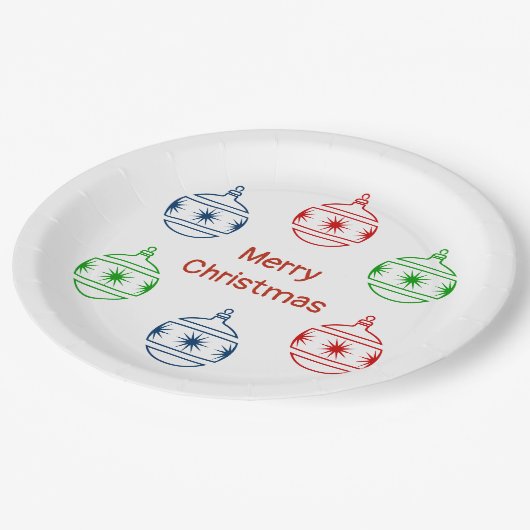 Assiettes En Carton Plaque en papier - Arbre Ornements et salutation (Angle)