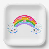 Assiettes En Carton Plaque en papier arc-en-ciel (Recto)