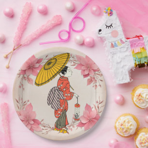 Assiettes En Carton Plaque en papier asiatique pour femme