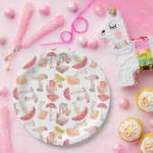 Assiettes En Carton Plaque en papier aux champignons sauvages (Fête)