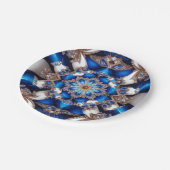 Assiettes En Carton Plaque en papier avec couleurs argentines Design (Angle)