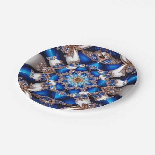 Assiettes En Carton Plaque en papier avec couleurs argentines Design (Angle)