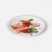 Assiettes En Carton Plaque en papier avec fraises (Angle)