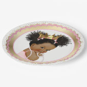 Assiettes En Carton Plaque en papier Baby shower Princess Ethnic (Angle)