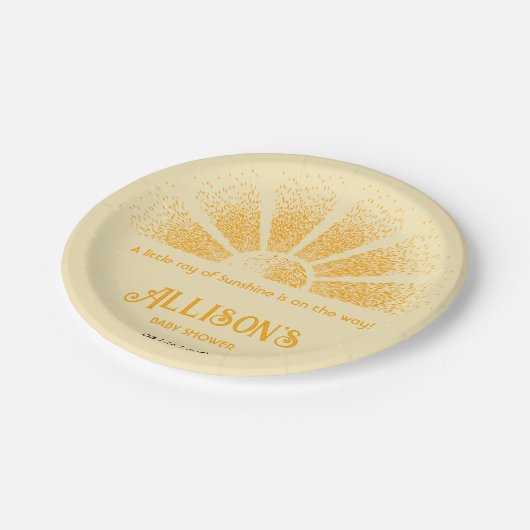 Assiettes En Carton Plaque en papier Baby shower solaire (Angle)