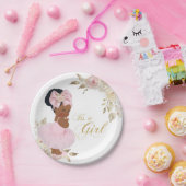 Assiettes En Carton Plaque en papier Baby shower Tutu Rose Gold Prince (Fête)