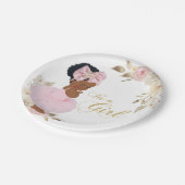 Assiettes En Carton Plaque en papier Baby shower Tutu Rose Gold Prince (Angle)
