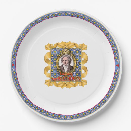 Assiettes En Carton Plaque en papier Beethoven (Devant)