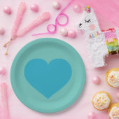 Assiettes En Carton Plaque en papier bleu turquoise (Fête)