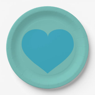 Assiettes En Carton Plaque en papier bleu turquoise