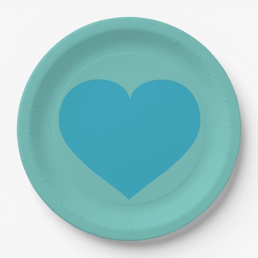 Assiettes En Carton Plaque en papier bleu turquoise (Devant)