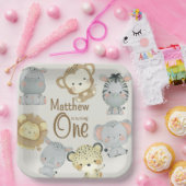 Assiettes En Carton Plaque en papier Boho Safari (Fête)