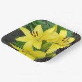 Assiettes En Carton Plaque en papier Carré à motif jaune (Angulaire)