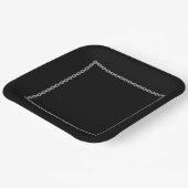 Assiettes En Carton Plaque en papier Carré noir à cadre en acier (Angulaire)