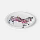 Assiettes En Carton Plaque en papier carrousel à cheval (Angle)