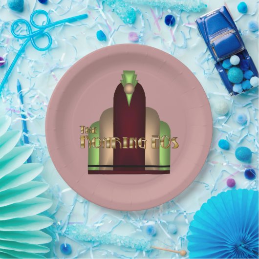 Assiettes En Carton Plaque en papier charleston (Fête)