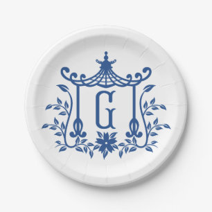Assiettes En Carton Plaque en papier Chic Pagode Monogramme G