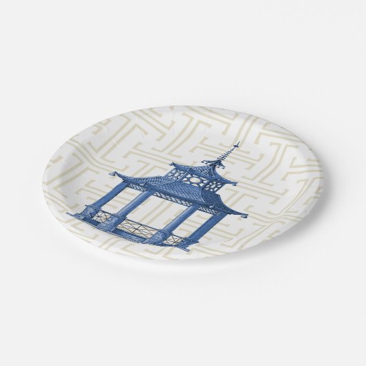 Assiettes En Carton Plaque en papier Chinoiserie (Angle)