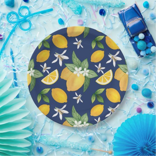 Assiettes En Carton Plaque en papier citron Amalfi (Fête)